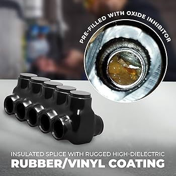 OHLECTRIC Black Insulated Connector - Dual Side Entry - 5 Port